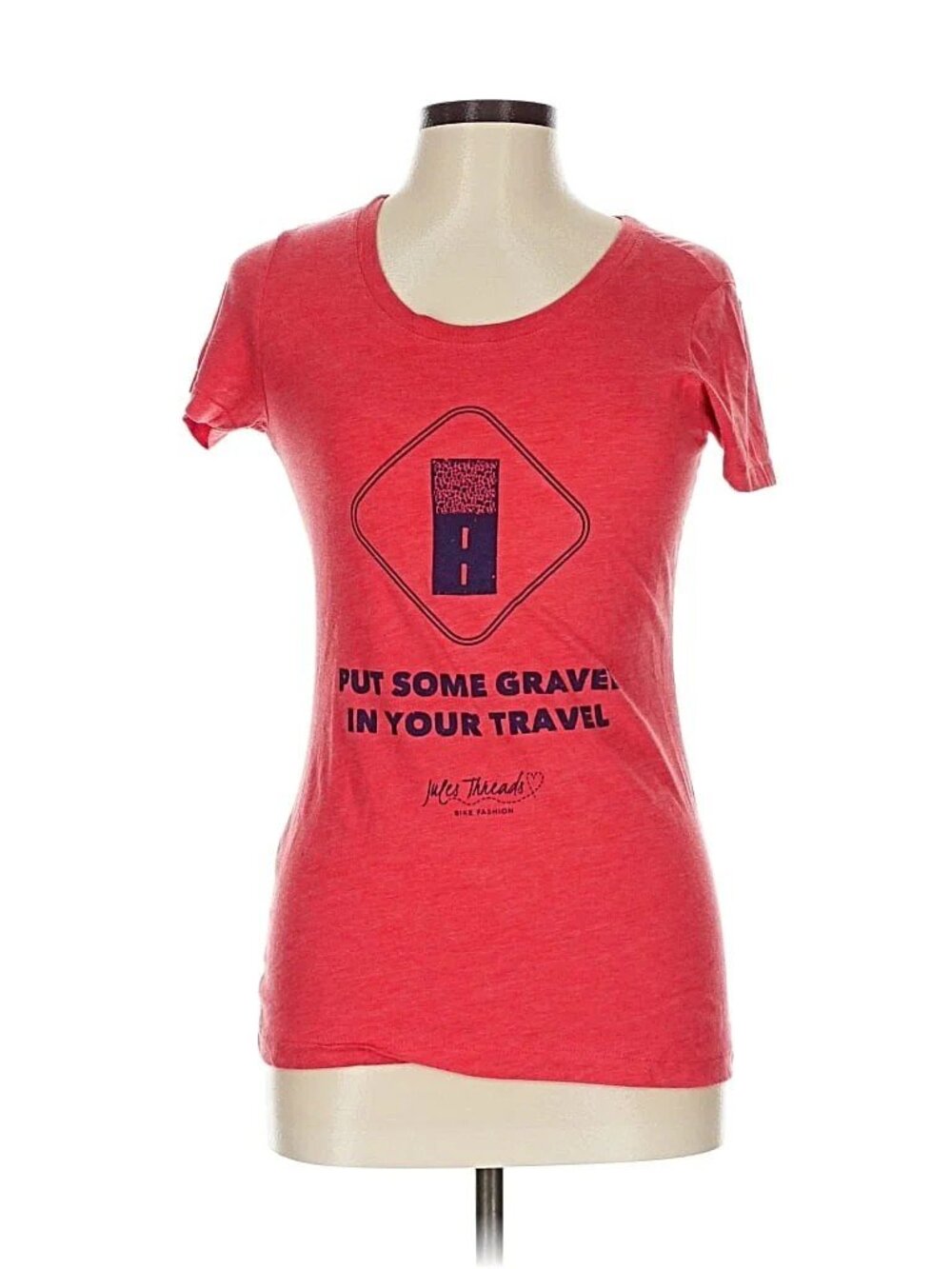Jules Threads Bike Fashion T-Shirt Women's L RARE